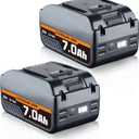 2Pack 7.0Ah WA3520 Li-ion Battery Replacement for Worx 20V Battery WA3525 WA3575 WA3578 Compatible with Worx Battery 20 Volt Max Lithium WG151s WG155s WG251s WG890 WG891 Cordless Tools