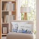 Inspirational Hydrangea Floral Throw Pillow Covers 16x24, Live Life in Full Bloom Cottagecore Flower Decorative Pillow Covers for Home Bedroom, Inspirational Gifts Accent Pillows Cover Pillowcases