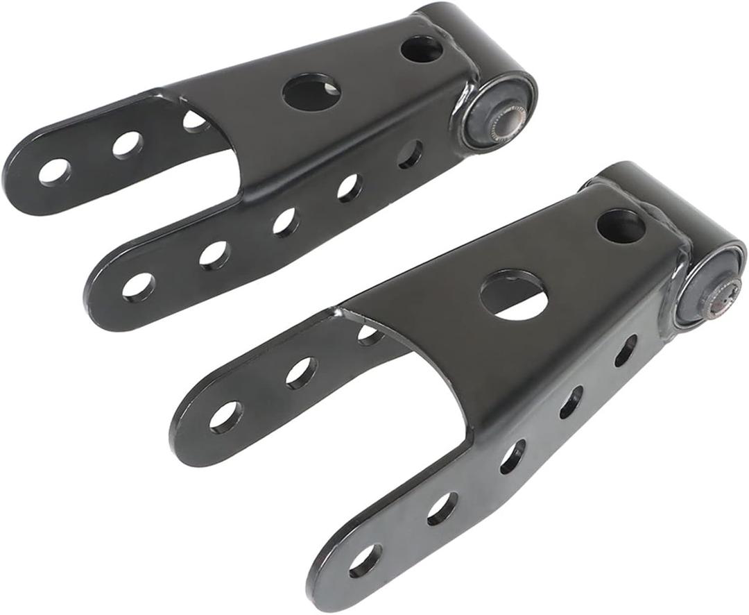 2PCS Black 6400 Lowering Shackle Rear Kit Replacement for Chevy