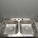 Elkay Lustertone ELUH3118 Equal Double Bowl Undermount Stainless Steel Kitchen Sink