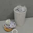 Fenmzee Small Table Lamp for Bedroom - Inline Control, Bedside Lamp with 3000K A15 LED Blub, Easy Assembly (Cream Shade - Wood Base, 9" Inline Control)