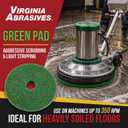 Floor Maintenance Pad Set, Green Red White, 17" - 3 Pack