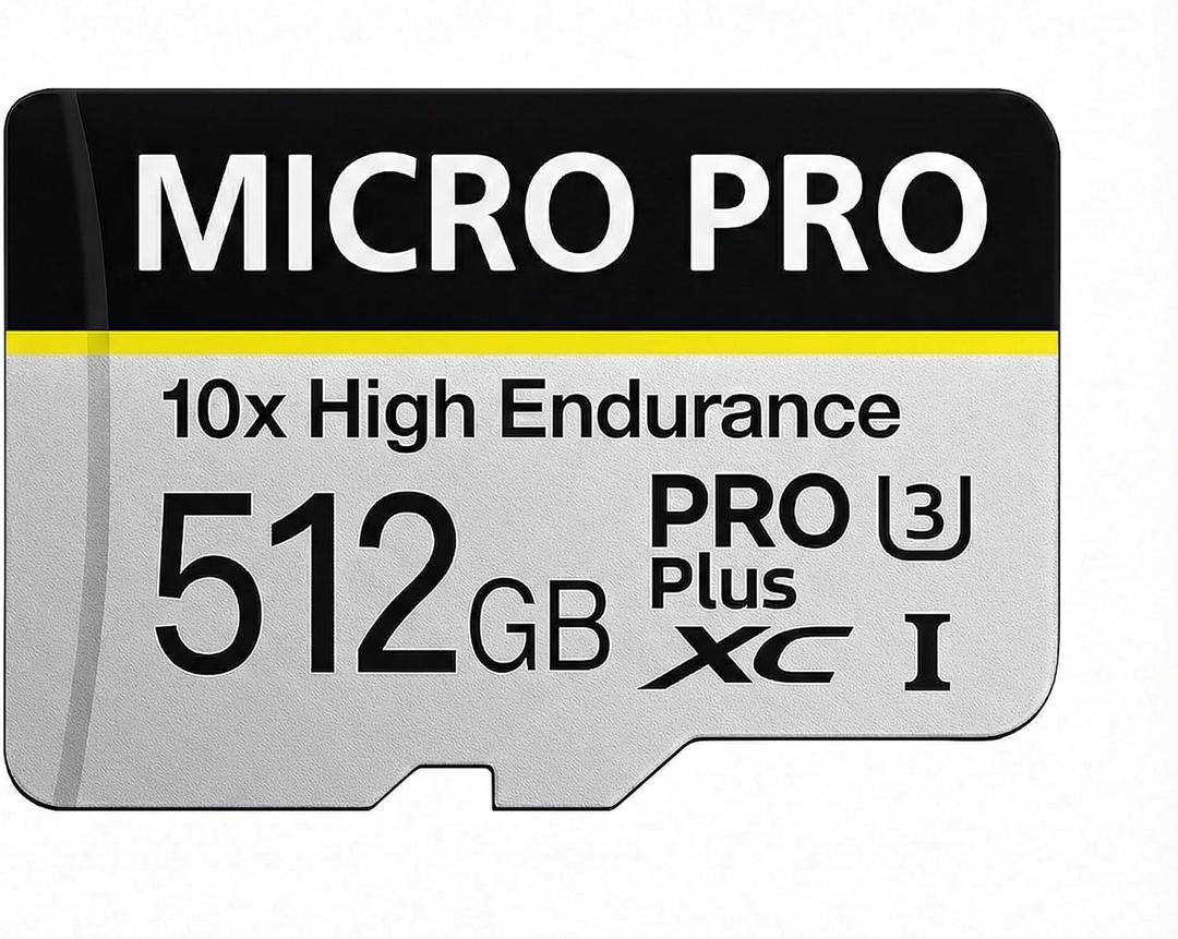 Genrico A1 512GB TF Memory Card, 120MB/s Transfer Speed, with Adapter, Compatible with Smartphones, Cameras, Tablets