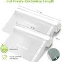 Bonsenkitchen Vacuum Sealer Rolls Bags, 6 Pack 3 Rolls 11" x 20' + 3 Rolls 8" x 20' Commercial Grade BPA Free Bag Rolls, Durable Customized Size Food Vac Bags for Storage and Sous Vide Cooking VB3211