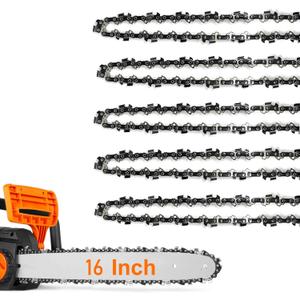 5Pack Chainsaw Chain 16 Inch Fits Stihl 61PMM355, MS 017, MS 170, MS 171, MS 180 C, Oregon 90PX055G, 3/8 LP Pitch .043 Gauge 55 Drive Links