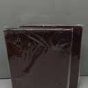 Marspark 2 Pcs Vintage Hardback 3 Ring Binder Professional Leather Binder Organizer Letter Size 8.5 x 11 Documents Round Rings Holds 200 Sheets with 2 Inner Pockets(1 Inch,Brown)