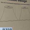 Scalloped Lamp Shades Set of 2, White Lamp Shade with Petal Edge Braid, 6.1"Top x 13"Bottom x 9.6"High, Bell Lamp Shades for Table Lamps Floor Lamps, Spider, Harp Holders Included, Easy Assembly