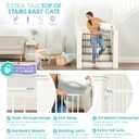 Regalo 2-in-1 Extra Tall Easy Swing Stairway and Hallway Walk Through Baby Gate, White, 24" - 40.5" Wide