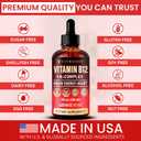 2 Pack Vitamin B Complex 20000 mcg - Vitamin B12 Sublingual Methylcobalamin Extra Strength Raspberry Liquid Drops for Women and Men - USA Made, B1, B2, B3, B5,B6, Biotin, Folic Acid | 4fl oz (120ml)