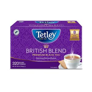 Tetley British Blend Premium Black Tea, 320 Teabags, Rainforest Alliance Certified (EXP 04/21/27)