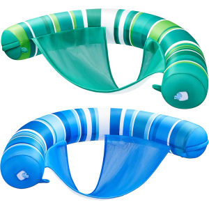 Sloosh 2 Packs Stripes Noodle Chairs (Blue, Green)