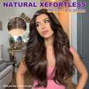Brown Synthetic Lace Front Wig,13x4 HD Lace Layered Wave Glueless Wigs for Women Daily Use 26IN