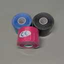 Kinesiology Tape Pro Athletic Sports (3 Rolls,60 Precut Strips) Waterproof Breathable Latex Free Tape for Ankle Wrists Knees Elastic Running Tennis Swimming Football Sports Activities Tapes (Mix) (Black+blue+pink)