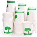 Vplus 400 Pack Compostable Paper Cups, 8 oz Paper Coffee Cups, Biodegradable Disposable Paper Cups, Eco-friendly Hot Drinking Cups for Party, Picnic,and Events