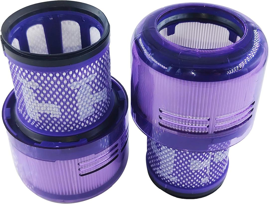 V11 Filter Replacement for Dyson Cordless Vacuum V11 Animal Complete Extra Torque Drive, V15 V15s Detect, Compare to Part 970013-02, 2 Pack