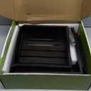 Bamboo 2 Tier Fruit Basket Stand for Kitchen Counter, Tiered Wooden Large Countertop Vegetable Fruit Holder with Banana Hook, Black