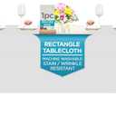 Decor Linens 90 x 132 Inch Rectangular Polyester Tablecloth with Oblong Corners, Weddings, Trade show, Banquets, Home, White