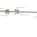 Rotisserie Kit Universal Replacement Quick Install Portable Spit Grill Outdoor Camping BBQ Three Heights Adjustable Length Cooking Tool Roaster Accessories Chicken Fork Heavy Duty Steel Motor (5078D)