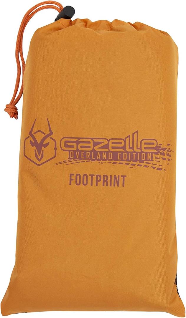 Gazelle Tents, T4 Plus/T8 Tent Footprint, 300D, Waterproof Ground Tarp, 4 Tack Down Stakes, GA103