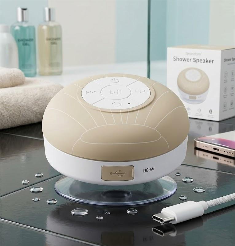 Tide Tunes Seashell Bluetooth Speaker White 2 Pack