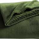 KMUSET Super Soft Throw Blanket Premium Silky Flannel Fleece Throw Size Green Microfiber Lightweight Blanket All Season Use