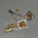 Tondiamo 266 Pieces Flower DIY Gold Keychain Making Kit Floral Daisy Bag Charm Jewelry Making Sunflower Ornaments Bulk for Key Ring Art Adults Women Bag Gift (Blue)