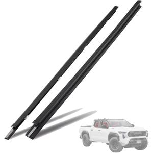 2PCS Front Door Weatherstrip Window Moulding Trim Seal Belt Kit, Automotive Weather Stripping, Waterproof & Easy to Install, Replace OEM 68210-04020, Compatible with 1995-2004 Toyota Tacoma