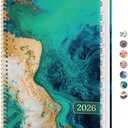 2026 Planner, Weekly and Monthly Calendar Planner Book, January 2026 - December 2026, Hardcover Spiral Planner with Monthly Tabs, Notes Pages, Perfect for Women & Men, A4 (8.5" x 11") - Ocean