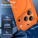 SPIDERCASE Magnetic for iPhone 17 Pro Case, with 2Pcs Tempered Glass Screen Protector Translucent Matte Anti-Scratch Anti-Fingeprint Slim Phone Case for iPhone 17 Pro 6.3, Cosmic Orange