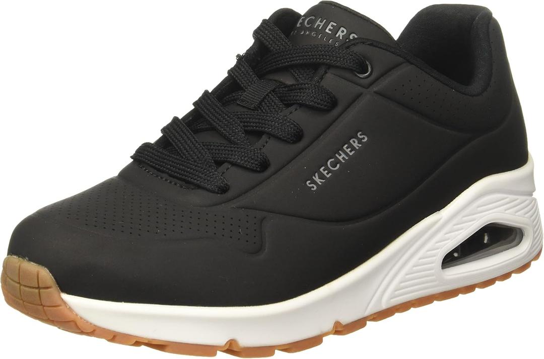 Skechers Men's Uno-Stand on Air Sneaker (8, Black/White)