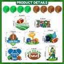3 x Feifeiya 54 Pcs Football Birthday Party Decorations Includes Happy Birthday Banner America Football Party Hanging Swirl Spirals Tissue Pom Poms Streamers Decor Rugby Sport Game Decorations