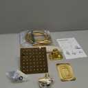 High Pressure Square Rain Gold Shower Head and Handle Shower Set.Equipped with 78" Stainless Steel Shower Hose, 3 Way Diverter Valve, Adhesive Shower Head Holder (Rainfall Shower Head Set AWAXFOLO) (6 Inch)