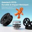 Geeetech PETG Filament 1.75mm, 1 KG (2.2lbs) Spool 3D Printer Filament, High-Toughness, 0.02mm Accuracy, Neatly Wound & Moistureproof, Non-Clogging Non-Stringing, Fits Most FDM Printers, Gray