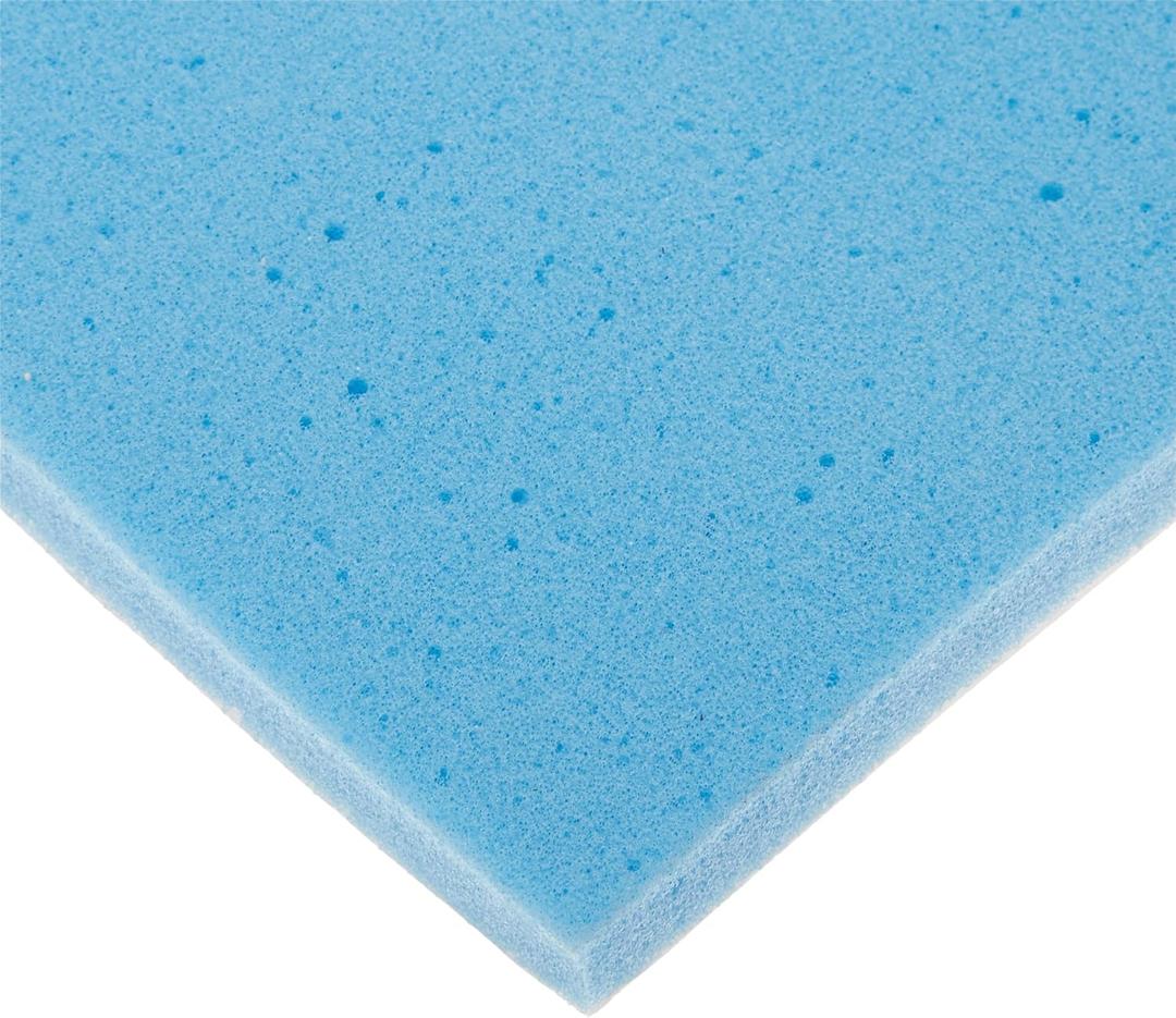 Rolyan Temper Foam, 3/8" x 16" x 24", Self Adhesive Sheets, Blue, Medium Density, Case of 2