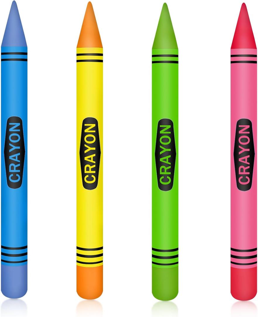 Giant Inflatable Crayons Balloon - Back To School Balloons Decorations - Party Supplies and Gifts - (4Crayons)