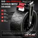 200L Wagon Carts Foldable, 7.48" All-Terrain Wheels Beach Cart