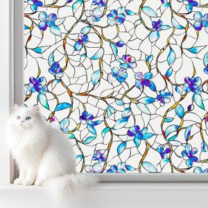 SOMWISE Frosted Glass Window Film, Heat Insulation, UV Block, Anti-Glare, One Way Privacy Tint, Static Cling for Home Bathroom Door, Renter Friendly, Day & Night Privacy
