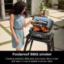 Ninja OG951 Woodfire Pro Connect Premium XL Outdoor Grill & Smoker, Bluetooth, App Enabled, 7-in-1 Master Grill, BBQ Smoker, Outdoor Air Fryer, Woodfire Technology, 2 Built-In Thermometers, Black/Blue