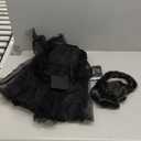 Black costume girls dress for Kids Black Family Costumes Halloween costumes girls Party Dress 4-13Y (5-6 years, Black(dress+belt+hair+socks))