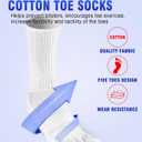 Fasot Men Toe Socks Running Wicking Split Toe Crew 5 Finger Cotton Athletic 3 Pack, Medium, 3 White