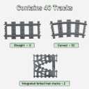 40PCS City Train Tracks, Classic Accessories, Railroad Building Toy Compatible with All Major Brand - 32 Curved, 6 Straight and 2 Intergrated Split