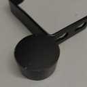 Ivilon Drapery Window Curtain Rod - End Cap Style Design 1 Inch Pole. 48 to 86 Inch Color Black