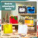Tinlade 24 Set Back to School Gift Bag with Handles Teacher Clear PVC Plastic Treat Goodie Bags for Graduation Back to School Party Favors, 1 count