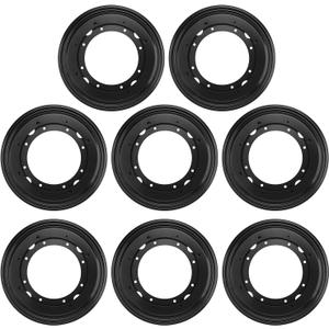 8 PCS 9 Inch Black Lazy Susan Turntable Bearing Plate, Lazy Susan Bearings Base, Lazy Susan Hardware, Easy Installation, Solid Metal Construction, for Home and Industrial, by GENHAKON