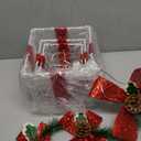 ATDAWN Set of 3 Lighted Gift Boxes Christmas Decorations, Clear Acrylic Present Boxes, Christmas Home Gift Box Decorations