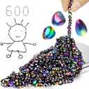 Caturledas 600 PCS Ferrite Putty Stones, Fidget Toys Rocks for Office Stress Anxiety Relief, Executive Desk Toys for Men Women Adults Gifts, 5 mm, Colorful