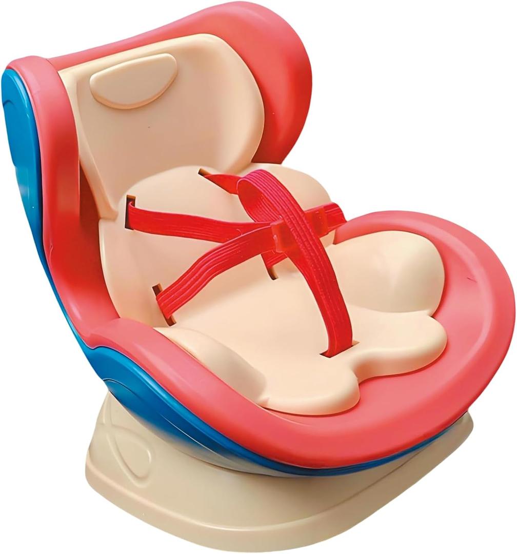 Christmas Elf Doll Accessories - Car Seat for 7-15 Inch Dolls, Air Vent Mount with Display Stand, Elf Props & Ideas for Christmas (Magnetic Chair With Base Vibrant Orange)