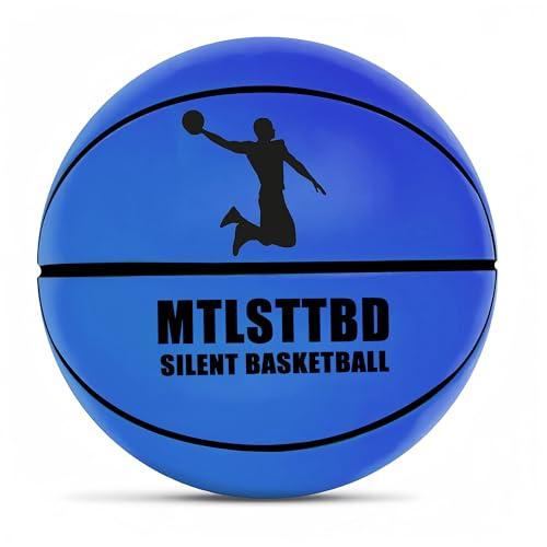 Mtlsttbd 2026 New Silent Basketball-Size 7 (29.5") Upgrade Dribble Dream Silent Basketball, Grooved Airless Foam Technology for Soundless for Quiet Dribbling and Indoor Training(Blue)