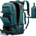 Travel backpack Carry-on Travel Backpack For Women Men Flight Approved Business Weekender Overnight Waterproof Daypack (Blue)