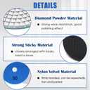 12+1 Pack Diamond Polishing Pads, Windspeed 4 Inch Diamond Polishing Discs Kit for Granite Polishing Pads Wet/Dry Marble Polishing Pads for Concrete Stone Countertop Quartz Polishing (50-8000 Grit)